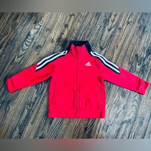 Adidas size 2T black & red zipper track jacket